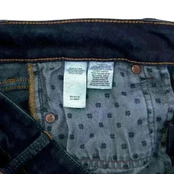 Y2K Lucky Brand Dark Wash Jeans "Lolita Skinny" Size 24 Regular - Picture 6 of 7